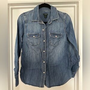 J Crew Chambray Button Down Shirt